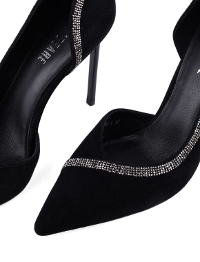 Жіночі туфлі MiaMay велюрові чорні - фото 4 - Miraton