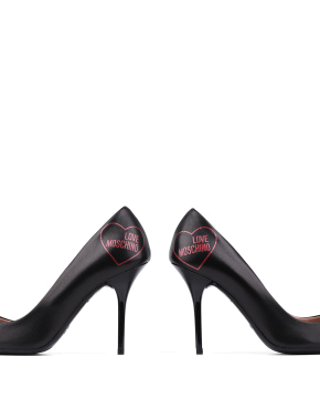 Жіночі туфлі човники Love Moschino чорні шкіряні - фото 2 - Miraton