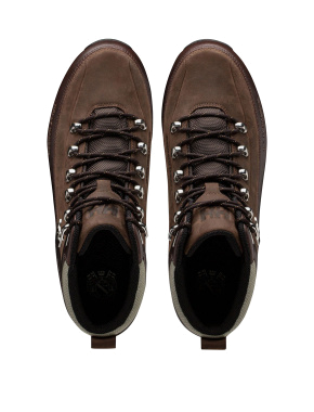 Мужские ботинки треккинговые кожаные коричневые - фото 4 - Miraton