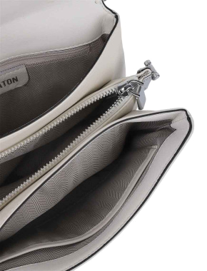 Жіноча сумка крос-боді MIRATON шкіряна біла з ланцюжком - фото 6 - Miraton