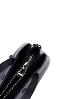 Женская сумка тоут MIRATON кожаная черная - фото 4 - Miraton
