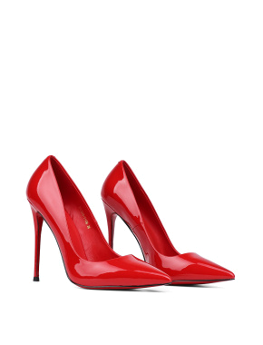 Женские туфли лодочки MiaMay кожаные красные - фото 2 - Miraton