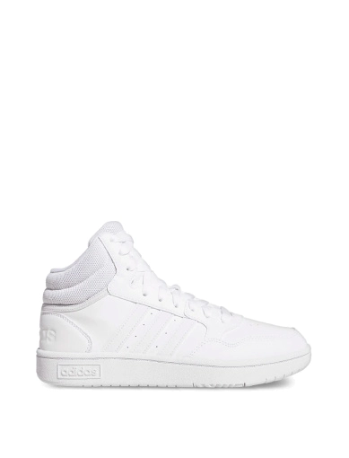 Женские кроссовки Adidas Hoops 3.0 Mid из искусственной кожи белые фото 1