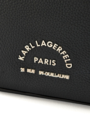 Чоловіча сумка через плече Karl Lagerfeld тканинна чорна - фото 6 - Miraton