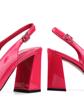 Жіночі туфлі слінгбеки Attizzare лакові рожеві - фото 1 - Miraton