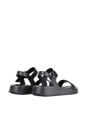 Жіночі сандалі шкіряні чорні - фото 3 - Miraton