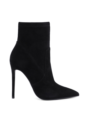 Жіночі черевики чорні велюрові з підкладкою байка - фото 2 - Miraton