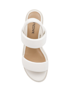 Жіночі сандалі шкіряні білі - фото 4 - Miraton