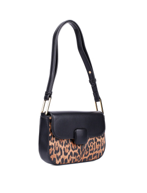 Женская сумка через плечо MIRATON из экокожи леопардовая с принтом - фото 2 - Miraton