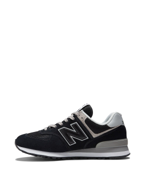 Мужские кроссовки New Balance ML574EVB черные замшевые - фото 1 - Miraton