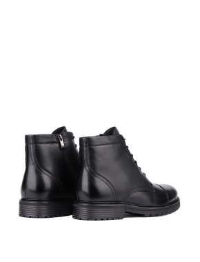 Чоловічі шкіряні черевики чорні - фото 3 - Miraton