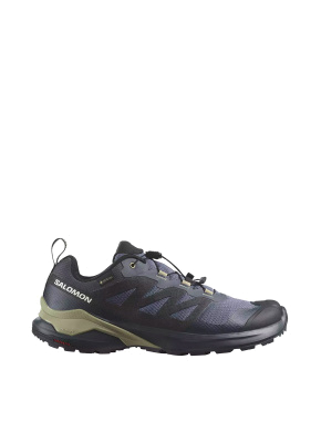 Мужские кроссовки Salomon X-Adventure Gtx из искусственной кожи синие - фото 2 - Miraton