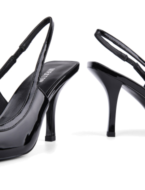 Жіночі туфлі слінгбеки MIRATON лакові чорні - фото 2 - Miraton