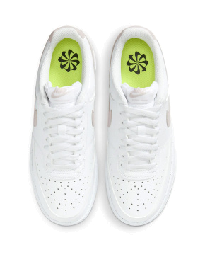 Жіночі кеди Nike Court Vision Low Next Nature білі шкіряні - фото 3 - Miraton