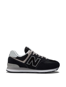 Мужские кроссовки New Balance ML574EVB черные замшевые - фото  - Miraton