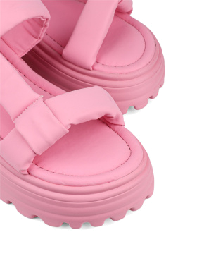 Жіночі сандалі Attizzare тканинні рожеві - фото 4 - Miraton