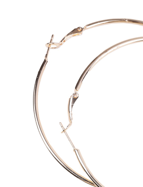 Жіночі сережки конго MIRATON круглі в позолоті - фото 1 - Miraton