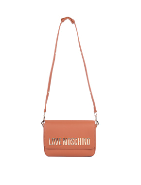 Жіноча сумка крос-боді Love Moschino з екошкіри коричнева - фото 6 - Miraton