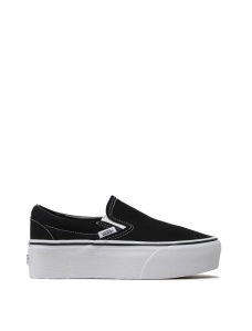 Женские слипоны Vans Slip-On тканевые черные - фото  - Miraton