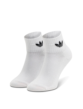 Высокие носки Adidas тканевые белые - фото 2 - Miraton