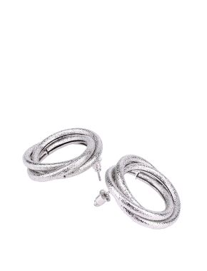 Жіночі сережки конго MIRATON у сріблі - фото 1 - Miraton