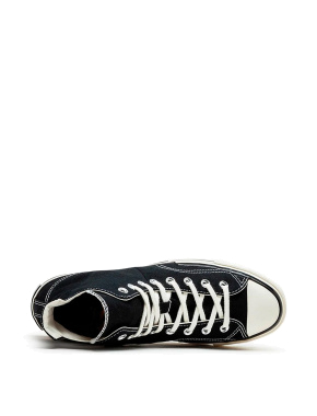 Жіночі кеди Converse Chuck 70 Plus чорні тканинні - фото 5 - Miraton