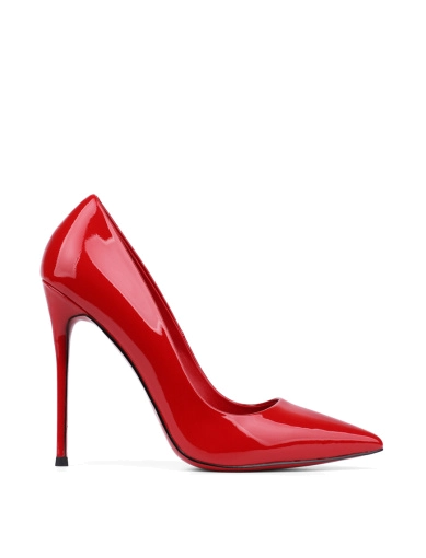 Женские туфли лодочки MiaMay кожаные красные фото 1