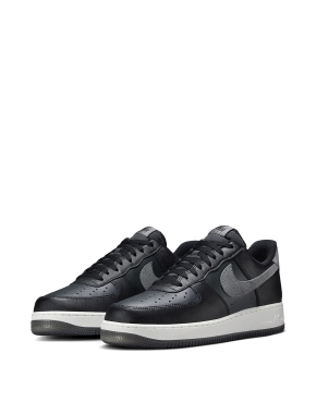 Мужские кеды Nike Air Force 1'07 LV8 кожаные черные - фото 2 - Miraton