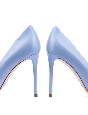 Жіночі туфлі човники MiaMay блакитні шкіряні - фото 2 - Miraton