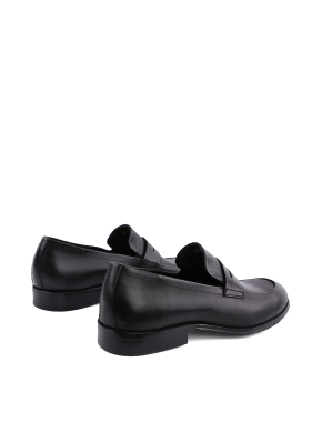 Чоловічі туфлі лофери шкіряні чорні - фото 3 - Miraton