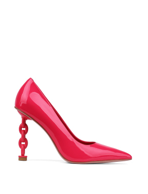 Жіночі туфлі-човники MIRATON лакові на фантазійному каблуці - фото 1 - Miraton