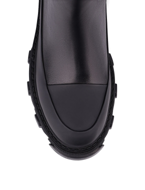 Жіночі шкіряні черевики чорні - фото 4 - Miraton