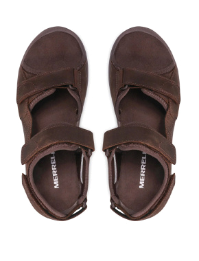 Мужские сандалии Merrell Sandspur кожаные коричневые - фото 6 - Miraton