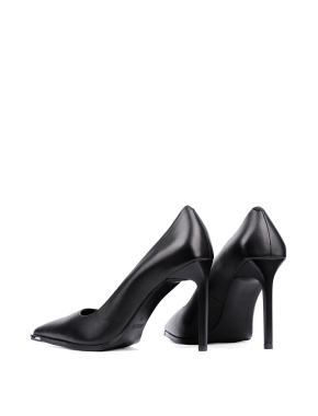 Жіночі туфлі-човники MIRATON шкіряні чорні - фото 4 - Miraton