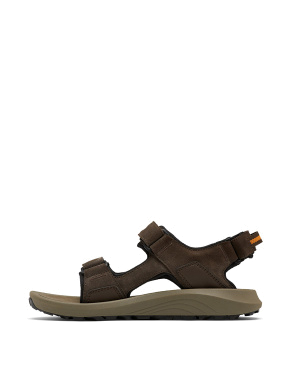 Мужские сандалии Columbia Trailstorm Hiker 3 Strap кожаные коричневые - фото 4 - Miraton