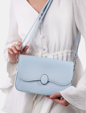 Жіноча сумка крос-боді MIRATON з екошкіри блакитна - фото 1 - Miraton