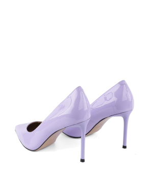 Жіночі туфлі лакові фіолетові з гострим носком - фото 3 - Miraton