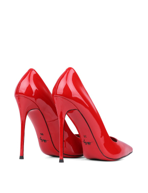 Жіночі туфлі човники MiaMay шкіряні червоні - фото 4 - Miraton