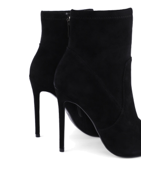 Жіночі черевики чорні велюрові з підкладкою байка - фото 6 - Miraton