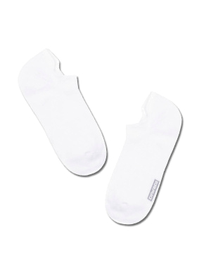 Чоловічі короткі шкарпетки Conte Elegant бавовняні білі - фото 2 - Miraton