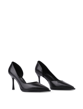 Жіночі туфлі-човники дорсей MIRATON шкіряні чорні - фото 3 - Miraton