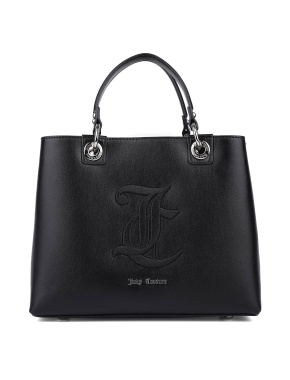 Жіноча сумка тоут Juicy Couture з екошкіри чорна з логотипом - фото 2 - Miraton