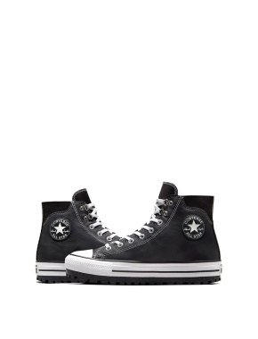 Жіночі кеди чорні шкіряні Converse Chuck Taylor All Star - фото 3 - Miraton