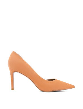 Жіночі туфлі човники велюрові оранжеві - фото 1 - Miraton