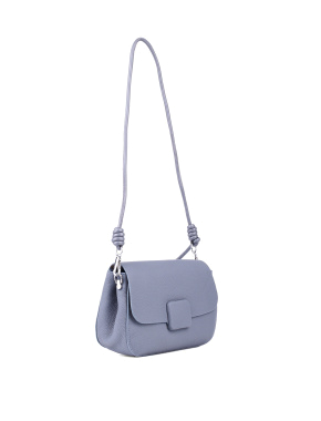 Женская сумка через плечо MIRATON кожаная синяя - фото 2 - Miraton