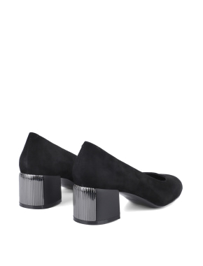 Жіночі туфлі човники чорні велюрові - фото 3 - Miraton