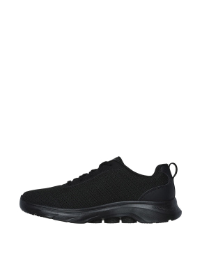 Женские кроссовки Skechers Go Walk 7 тканевые черные - фото 2 - Miraton