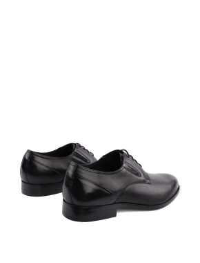 Мужские туфли кожаные черные оксфорды - фото 3 - Miraton