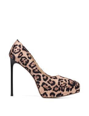 Жіночі туфлі човники MIRATON тканинні леопардові - фото 1 - Miraton