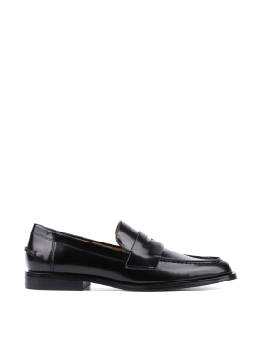 Жіночі туфлі лофери MIRATON шкіряні чорні - фото 1 - Miraton